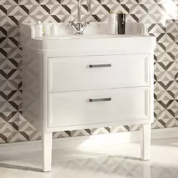 Тумба с раковиной Kerama Marazzi Pompei 80 белая, 2 ящика