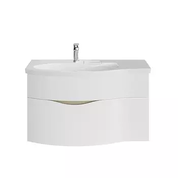 Тумба с раковиной Kerama Marazzi Riva 100 L подвесная, белый матовый