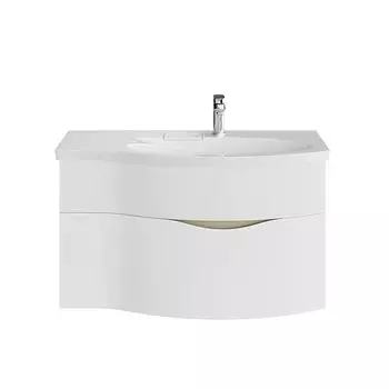 Тумба с раковиной Kerama Marazzi Riva 100 R подвесная, белый матовый