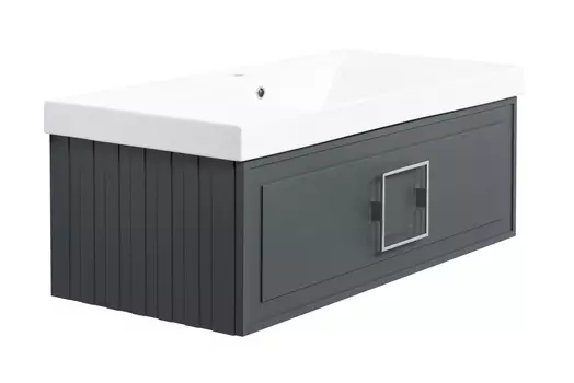 Тумба с раковиной La Fenice Cubo Grigio 100 серая