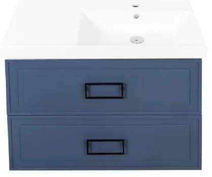 Тумба с раковиной La Fenice Cubo Twin 90 подвесная, 2 ящика, синяя
