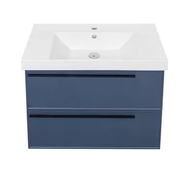 Тумба с раковиной La Fenice Elba 80 подвесная, 2 ящика, синяя