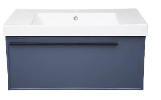 Тумба с раковиной La Fenice Elba 80 подвесная, синяя