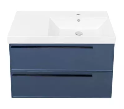 Тумба с раковиной La Fenice Elba 90 подвесная, 2 ящика, синяя