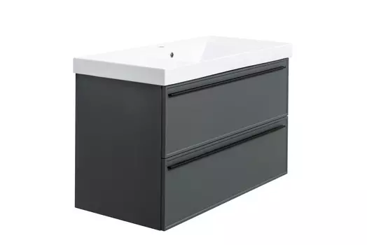 Тумба с раковиной La Fenice Elba TWIN Grigio 100 серая