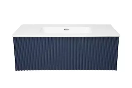 Тумба с раковиной La Fenice Terra 100 подвесная, синяя