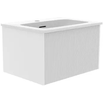 Тумба с раковиной La Fenice Terra 60 подвесная, белая