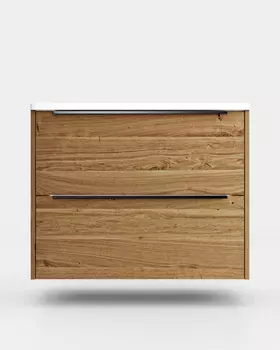 Тумба с раковиной La Fenice Tesoro 100 подвесная, 2 ящика, дуб канзас коричневый