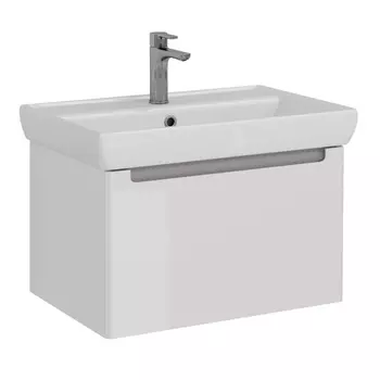 Тумба с раковиной Lemark Buno Mini 70 подвесная, белый глянец