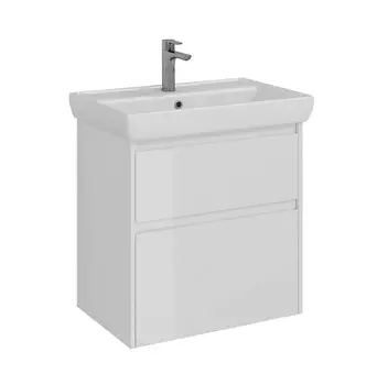 Тумба с раковиной Lemark Combi 70 универсальная, белый глянец