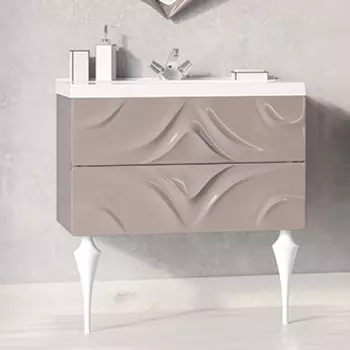 Тумба с раковиной Marka One Angel 80 cappuccino