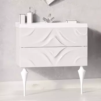 Тумба с раковиной Marka One Angel 80 white