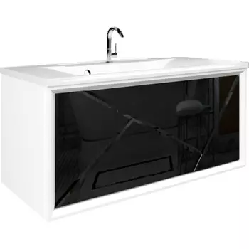 Тумба с раковиной Marka One Seattle 90П 1в.я. Mosaic Classic Black
