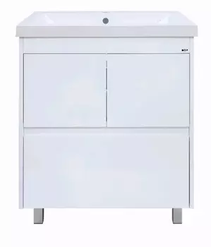 Тумба с раковиной Misty Алиса 75 белая эмаль, 1 ящик