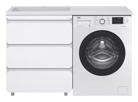 Тумба с раковиной Misty Чегет 130 под стиральную машину