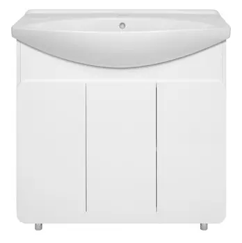 Тумба с раковиной Misty Чегет 85 напольная белая