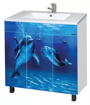 Тумба с раковиной Misty Дельфин 75