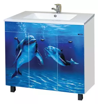 Тумба с раковиной Misty Дельфин 90