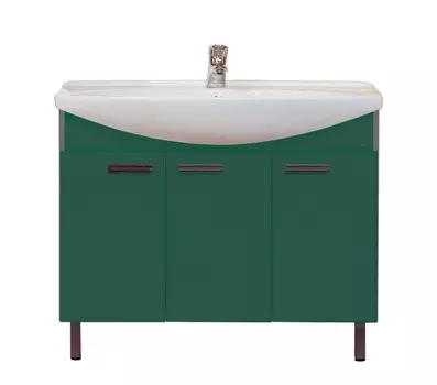 Тумба с раковиной Misty Джулия 105 напольная, зеленая