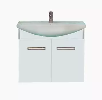 Тумба с раковиной Misty Джулия 65 подвесная, белая White