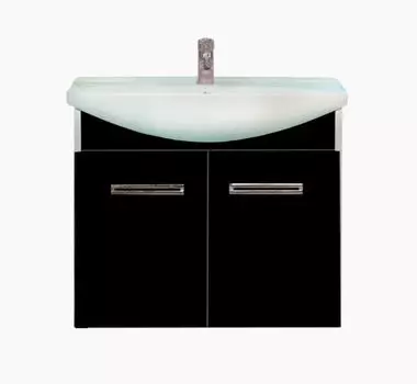 Тумба с раковиной Misty Джулия 65 подвесная, черная