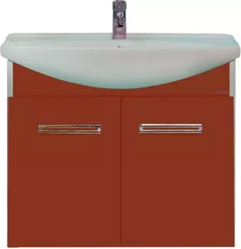 Тумба с раковиной Misty Джулия 65 подвесная, красная