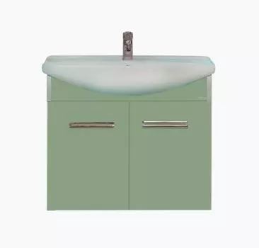 Тумба с раковиной Misty Джулия 65 подвесная, салатовая