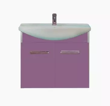 Тумба с раковиной Misty Джулия 65 подвесная, сиреневая
