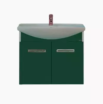 Тумба с раковиной Misty Джулия 65 подвесная, зеленая