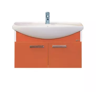 Тумба с раковиной Misty Джулия 85 подвесная, оранжевая