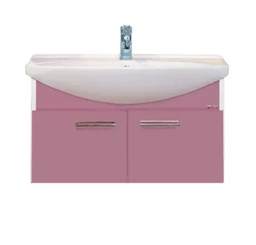 Тумба с раковиной Misty Джулия 85 подвесная, розовая