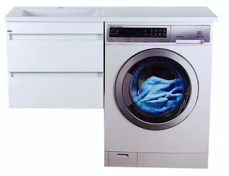 Тумба с раковиной Misty Фостер 120 подвесная, под стиральную машину