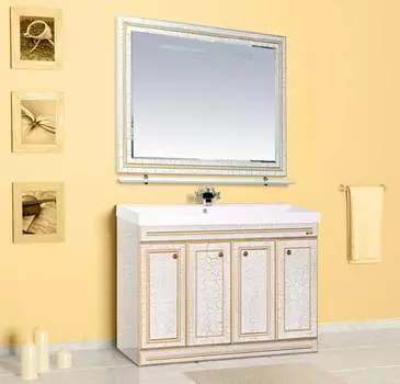 Тумба с раковиной Misty Fresko 120 белая краколет