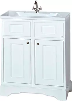 Тумба с раковиной Misty Герда 70 белая эмаль