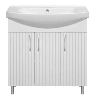 Тумба с раковиной Misty Изео 85 напольная, белый