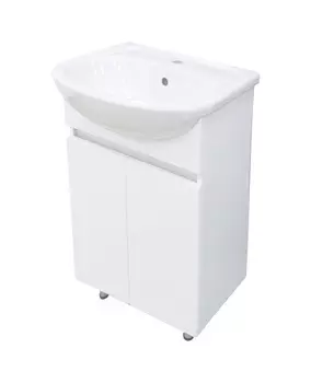 Тумба с раковиной Misty Элегия 50 напольная, белая