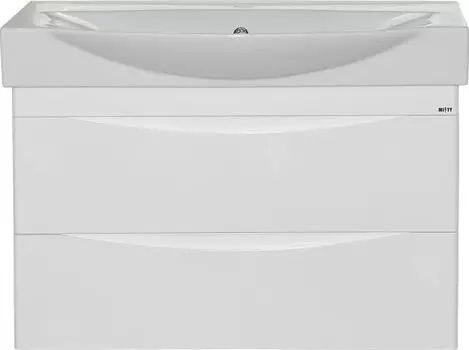 Тумба с раковиной Misty Элвис 85 подвесная, 2 ящика, белая