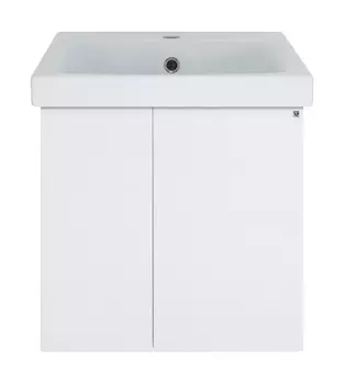 Тумба с раковиной Misty Лира 50 подвесная белая