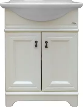 Тумба с раковиной Misty Лувр 60 слоновая кость