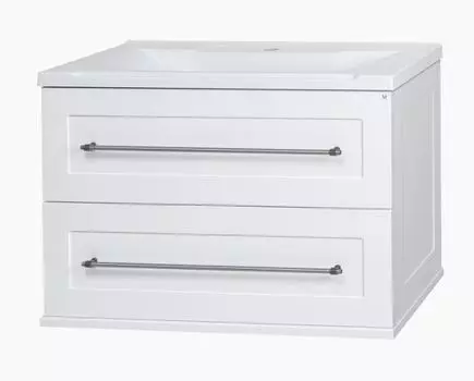 Тумба с раковиной Misty Марта 60 подвесная, белая глянцевая