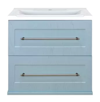 Тумба с раковиной Misty Марта 60 подвесная, голубая