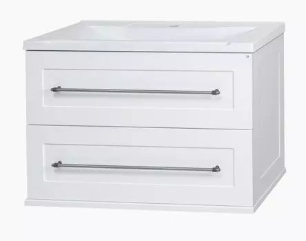 Тумба с раковиной Misty Марта 70 подвесная, белая глянцевая