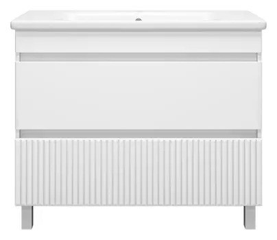 Тумба с раковиной Misty Мира 100 напольная, белый