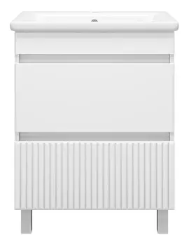Тумба с раковиной Misty Мира 65 напольная, белый