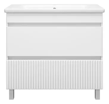 Тумба с раковиной Misty Мира 90 напольная, белый