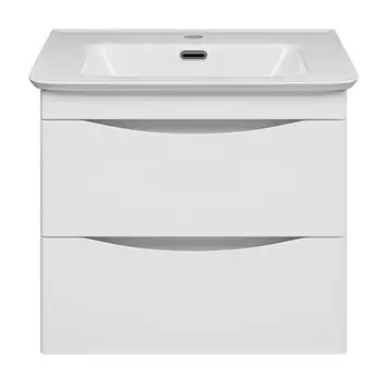 Тумба с раковиной Misty Мираж 60 подвесная, 2 ящика, белый