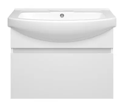 Тумба с раковиной Misty Монро 75 подвесная, с ящиком, белая