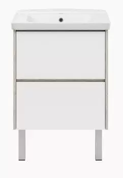 Тумба с раковиной Misty Мускат 60 с 2 ящ. дуб галифакс белый