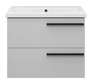 Тумба с раковиной Misty Ненси 70 подвесная, серый