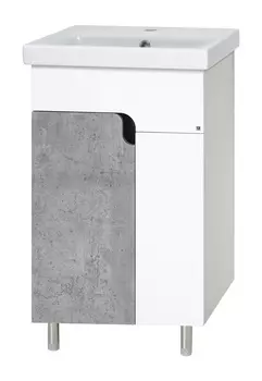 Тумба с раковиной Misty Примула 50 белый/бетон